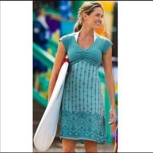 Athleta Dhara Dress Burnout Bali Blue Style